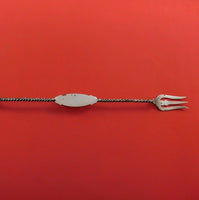 Coin Silver Pickle Fork / Olive Spoon Combination Twisted Pierced 10 3/4"