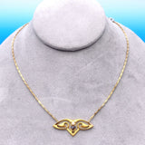 14k and 8k German Jugendstil Necklace Sapphires and Pearl Jewelry (#J6162)