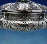 Romeo Miracoli Italian .800 Silver Jewelry Box Chased with 3-D Flowers (#6831)