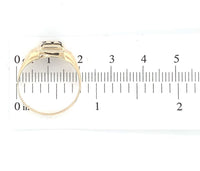 10k Yellow Gold Genuine Natural Onyx Men's Ring Initial "H" Size 9 (#J6131)