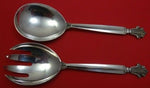 Acanthus by Georg Jensen Sterling Silver Salad Serving Set 2pc FH AS 8"