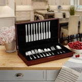 Wallace Dark Walnut Flatware Chest - Silverware Storage - Brand New