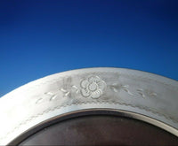 Carlo Marchi Italian Sterling Silver Picture Frame Round BC with Flowers (#5716)