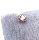 14k Rose Gold .84ct Pink Genuine Natural Tourmaline Stud Earrings (#J5143)