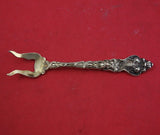 Douvaine by Unger Sterling Silver Nouveau Escargot Fork gold wash 3 5/8"