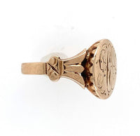 10k Yellow Gold Child Signet Ring w/ Monogram Size 2 Children's Jewelry (#J5990)