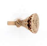 10k Yellow Gold Child Signet Ring w/ Monogram Size 2 Children's Jewelry (#J5990)