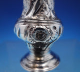 English Georgian Sterling Silver Pepper Shaker Hand Engraved w/Flowers (#6819-2)
