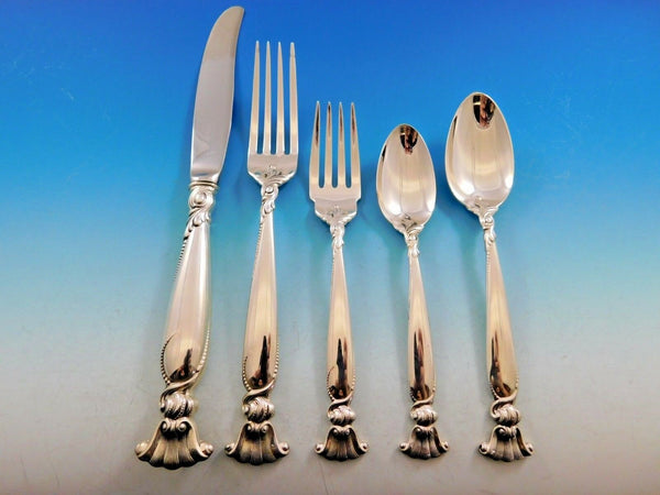 Romance of the Sea by Wallace Sterling Silver Flatware Set Service Dinner 43 Pcs
