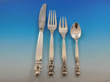 Acorn by Georg Jensen Sterling Silver Dinner Flatware Set 12 Service 89 Pieces