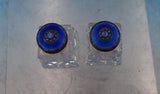 Norwegian Sterling Silver Glass Salt Pepper Shaker Set Cobalt Blue Enamel (7436)