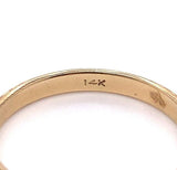 14k Yellow Gold Wedding Band with Raised Scallop Jewelry (#J5729)