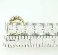 Vintage 18k Yellow Gold Genuine Natural Diamond Three Stone Ring .43ct (#J852)