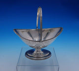 Hester Bateman English Georgian Sterling Silver Sugar Basket Swing Handle #4893
