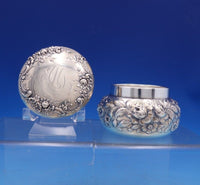 Repousse by Kirk Sterling Silver Powder Jar  #6 2 1/2" x 3 3/4" 5.2 ozt. (#7033)