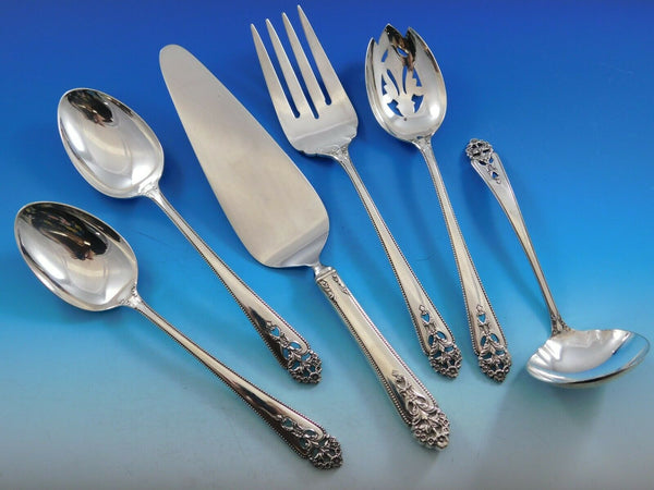 Queen's Lace by International Sterling Silver Essential Serving Set Large 6pc