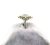 14k White Gold Vintage Genuine Natural Diamond Ring (#J5443)