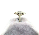 14k White Gold Vintage Genuine Natural Diamond Ring (#J5443)