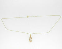 14k Rose Gold 3.5ct Genuine Natural Morganite Diamond Pendant (#J4669)