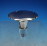Sterling Silver and Glass Bottle Stopper Round #177 2" x 2" (#6844)