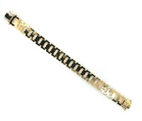 14k Yellow Gold Wide Fancy Link Bracelet (#J5532)
