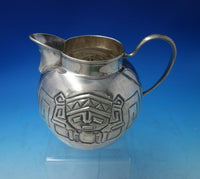 Mayan by DEB .900 Silver Mexican Water Pitcher w/ Scenes Designs c.1940 (#5621)