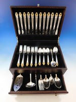 Golden Crown by Reed & Barton Silverplate Flatware Set for 12 Service 68 pcs