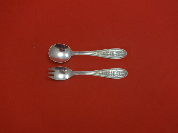 Wedgwood by International Sterling Silver Baby Child Set 2pc 4 3/4" Custom Made