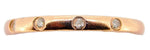 14k Rose Gold Ring Band with Genuine Natural Diamonds (#J3948)