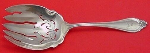 La Perle Reed & Barton Sterling Silver Vegetable Serving Fork Pierced 9 5/8"
