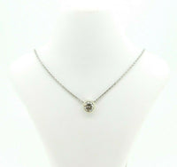 14k White Gold 3/4 Carat Genuine Natural Diamond Slide Necklace Pendant (#J773)