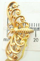 14k Yellow Gold Butterfly / Moth Watch Pin (#J2621)
