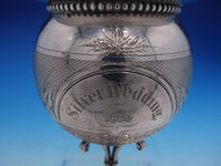 Coin Silver Water Goblet with Hand Engraving and Gold Wash Gorham 1860 (#4257)