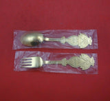 Christmas by A. Michelsen Sterling Silver Fork and Spoon Set 2pc 1974 Blue Bird