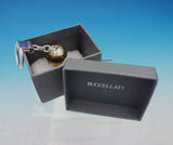 Buccellati Italian Italy Sterling Silver Key Ring Globe Gold Accent New (#4538)