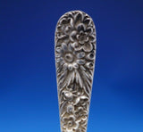 Repousse by Kirk Sterling Silver Glass Jelly Jar and Jelly Spoon #20F (#4909)