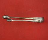 J. Sayre Bright-Cut Coin Silver Sugar Tong 6" c.1800 Serving Silverware Heirloom