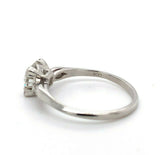 Platinum 1.10 Carat Genuine Natural Diamond Engagement Ring (#J5451)