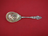 Les Six Fleurs by Reed and Barton Sterling Silver Ice Spoon Gold Washed 9 5/8"