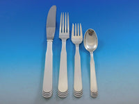 Ripple by Hans Hansen Danish Sterling Silver Flatware Set Service 66 pcs Dinner