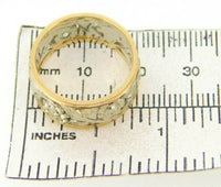 14k Gold Retro Eternity Ring Band with .20ct Genuine Natural Diamonds (#J4117)