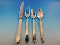 Oak Leaf Pitt Petri Old Newbury Crafters Sterling Silver Flatware Set 59 Pieces