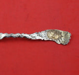 Medallion by Shiebler Sterling Silver Salad Serving Fork Gold Medallion Pierced