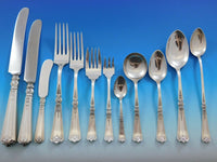 Victorian by Durgin Sterling Silver Flatware Set for 12 Service 195 pieces