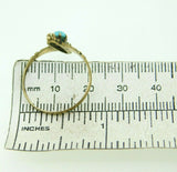14k Yellow Gold Victorian Turquoise and Seed Pearl Ring (#J4534)