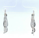 10k Filigree White Gold Earrings with 14k Wires (#J5138)