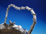 Number 41 by Meriden Silverplate Basket with Squirrel with Applied Roses (#4504)