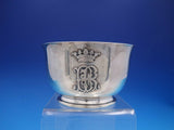 French Silver Bowl by E.C. with Applied Crown and Gold Washed Interior (#4218)