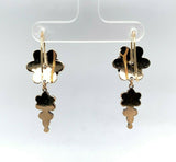 Genuine Natural Bohemian Garnet Dangle Drop Earrings (#J5489)