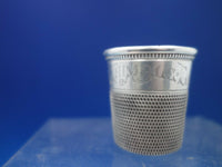 Sterling Silver Jigger / Shot Glass Engraved Only A Thimble Full (#6592)